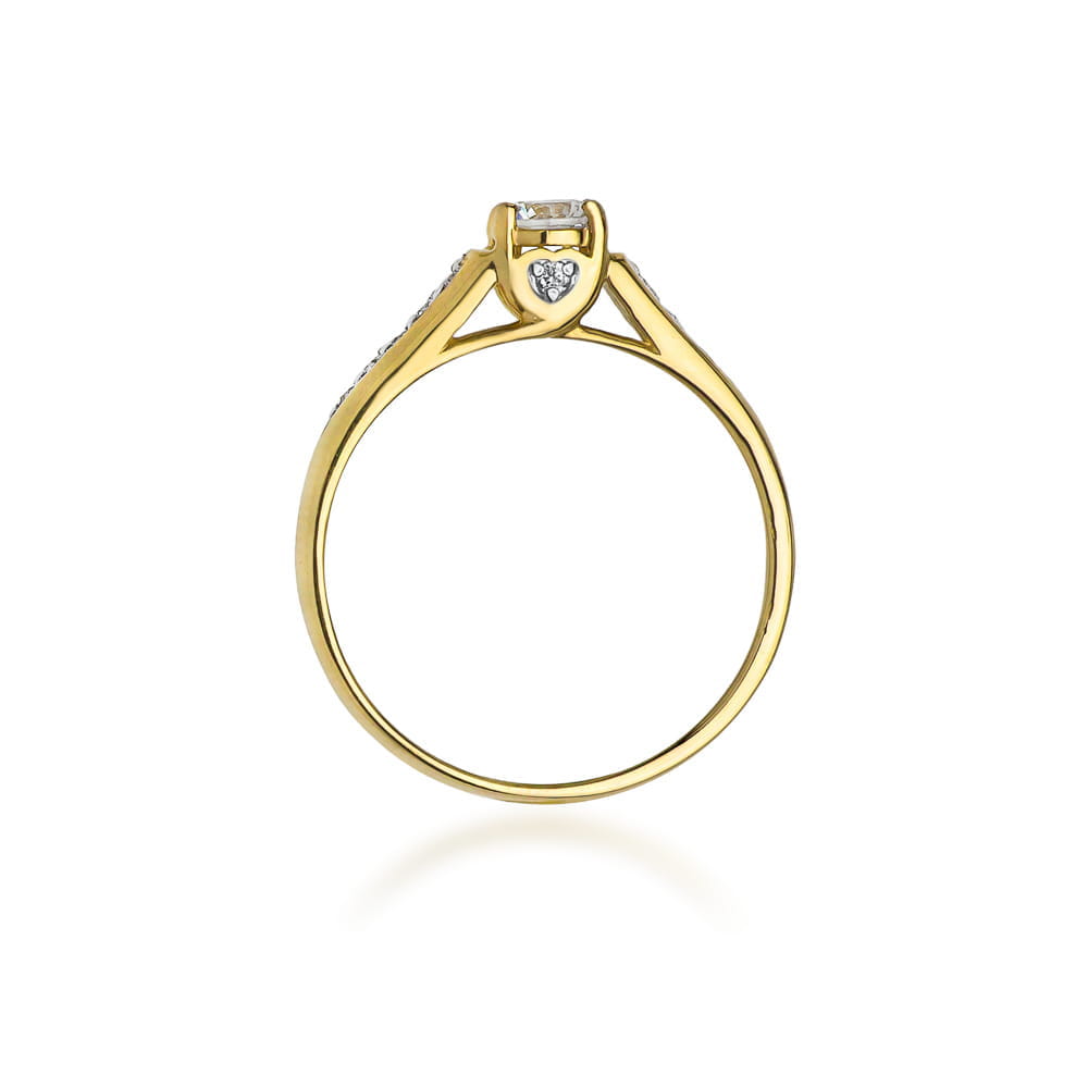 Prsteň W016 Diamant 0,23ct žlté zlato Au 585/1000 - 2