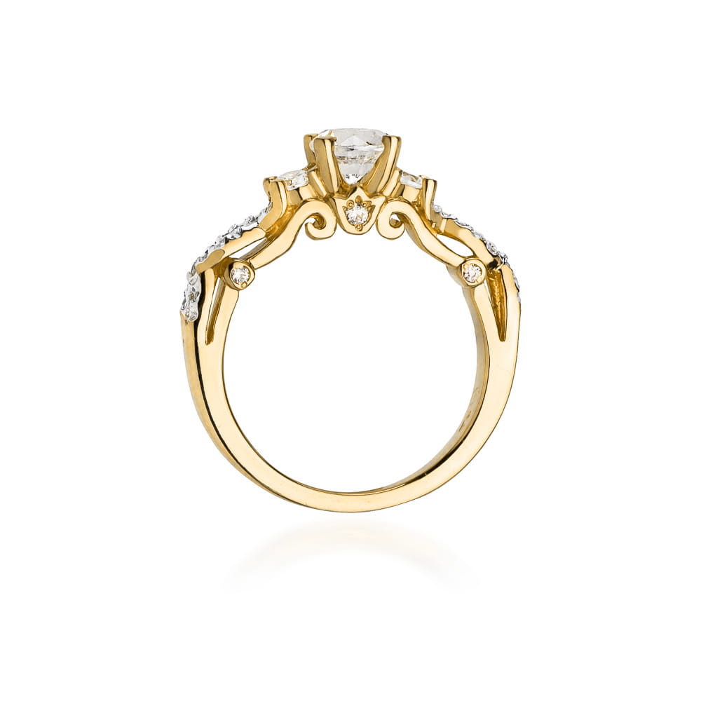 Prsteň W023 Diamant 0,70ct žlté zlato Au 585/1000 - 2