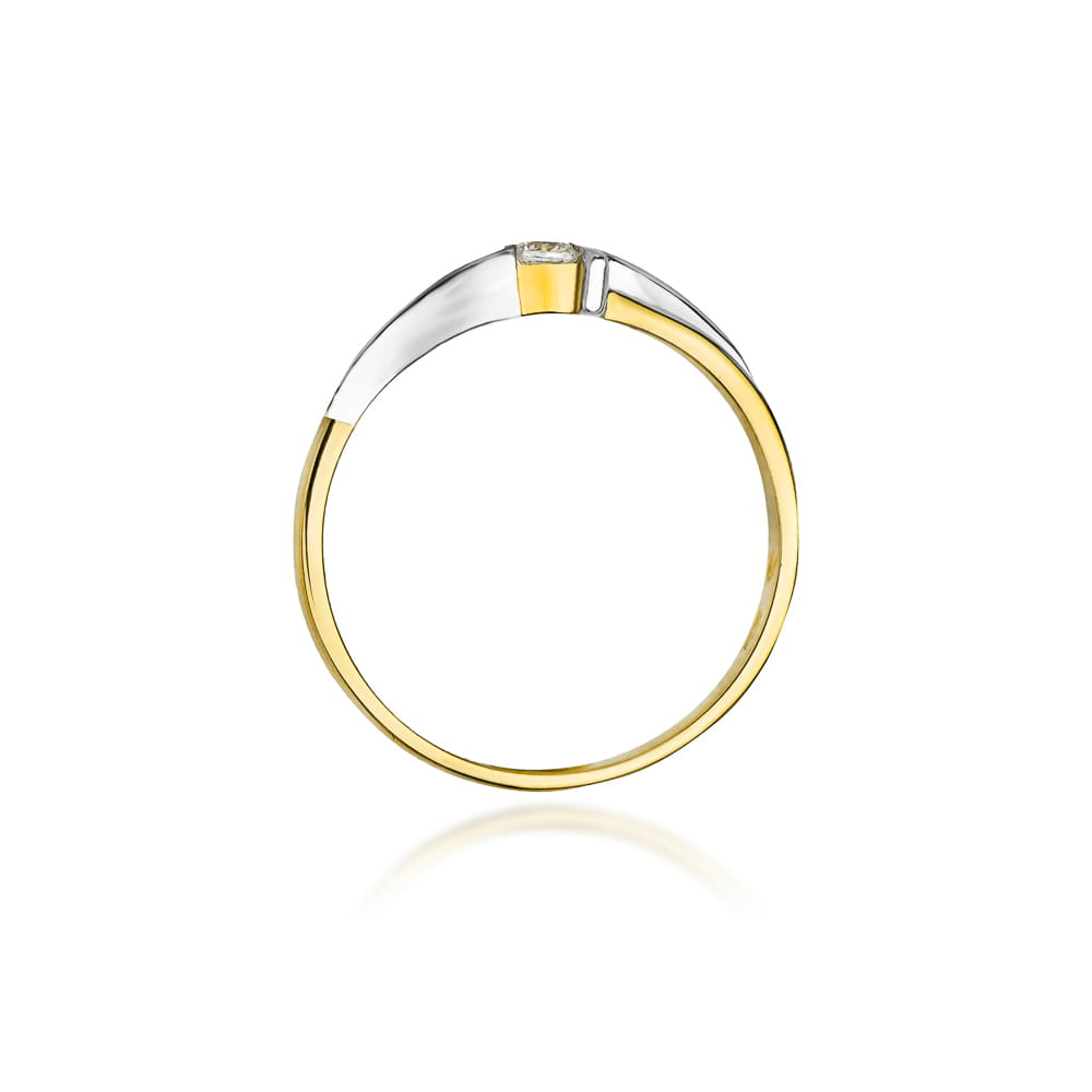 Prsteň W025 Diamant 0,05ct žlté zlato Au 585/1000 - 2