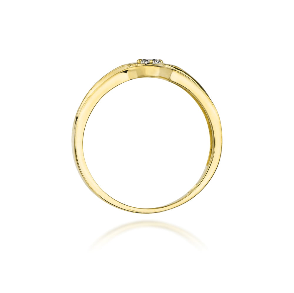 Prsteň W029 Diamant 0,05ct žlté zlato Au 585/1000 - 2