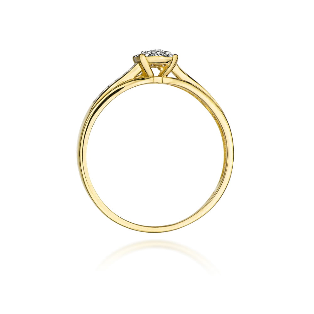 Prsteň W034 Diamant 0,04ct žlté zlato Au 585/1000 - 2