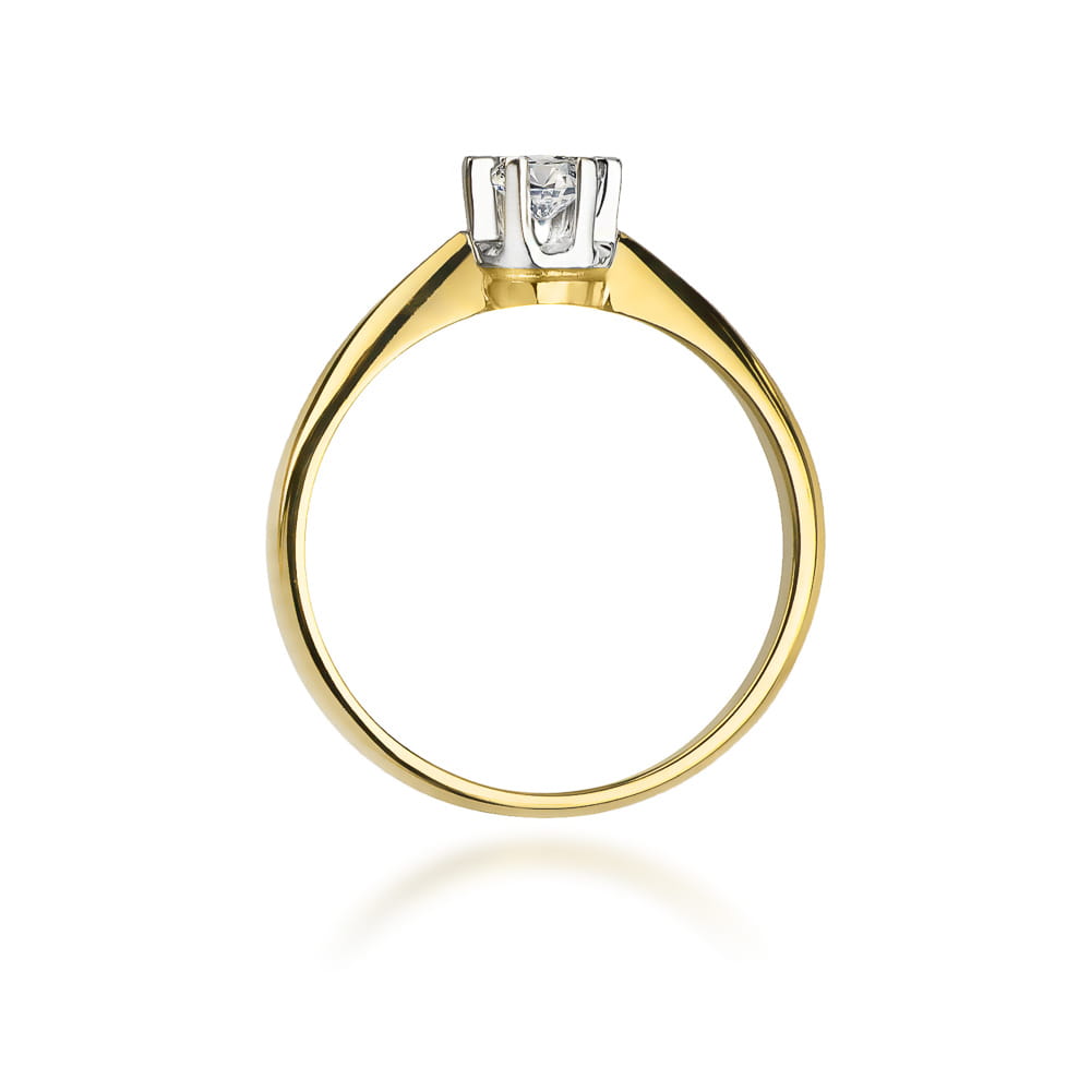 Prsteň W036 Diamant 0,23ct žlté zlato Au 585/1000 - 2