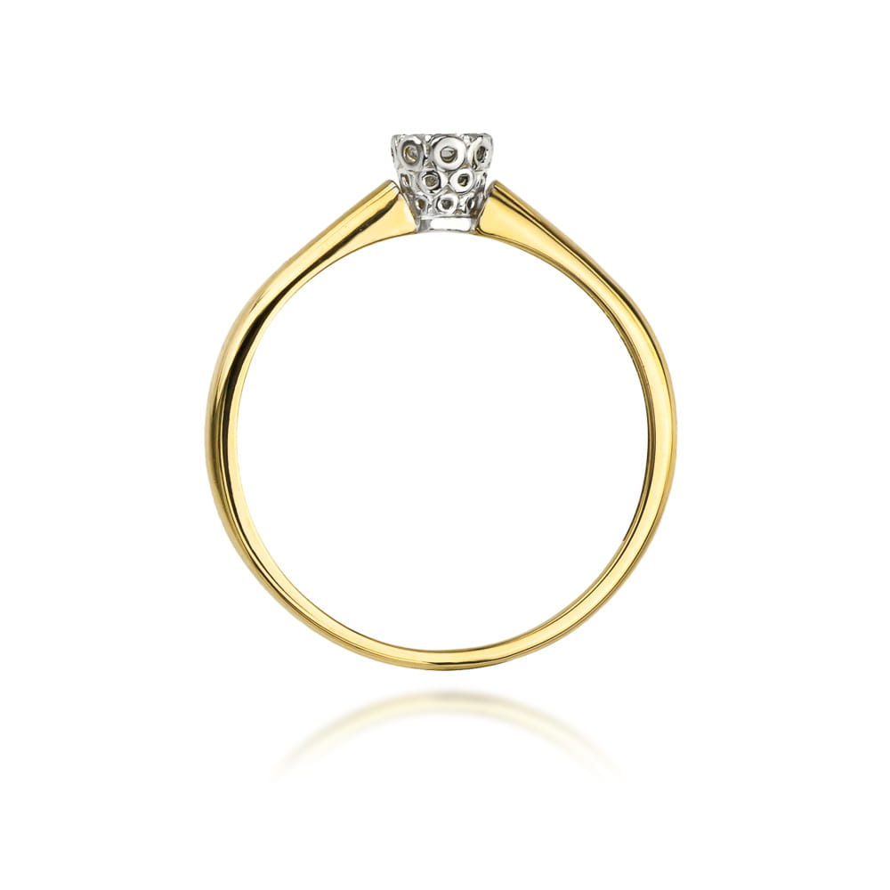 Prsteň W042 Diamant 0,13ct žlté zlato Au 585/1000 - 2