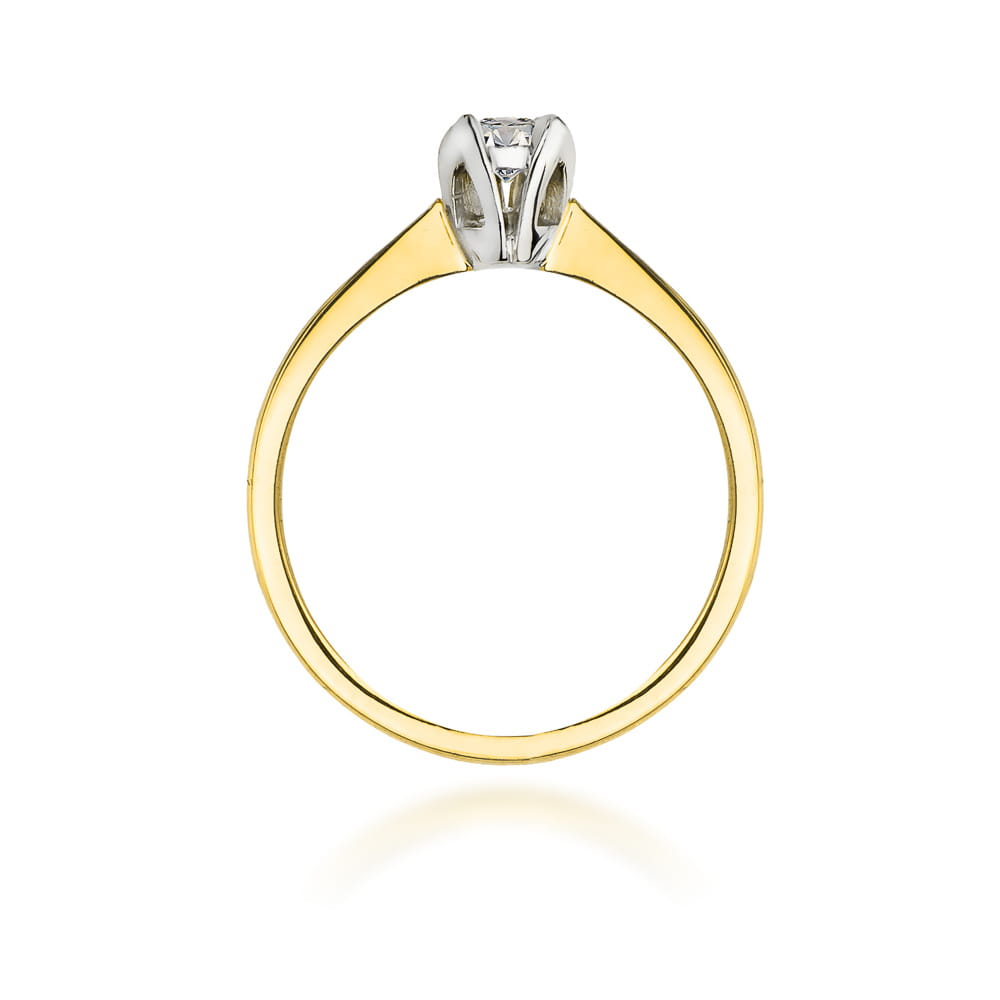 Prsteň W047 Diamant 0,10ct žlté zlato Au 585/1000 - 2