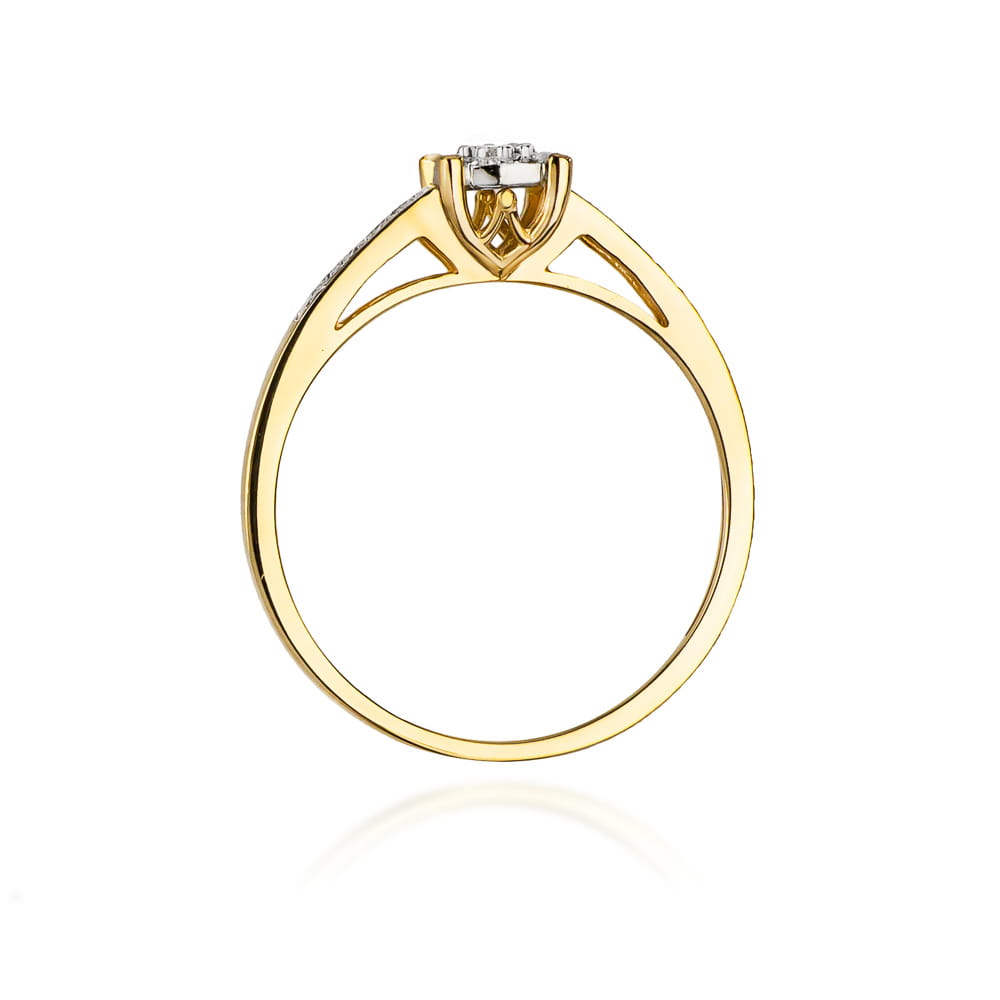 Prsteň W055 Diamant 0,04ct žlté zlato Au 585/1000 - 2