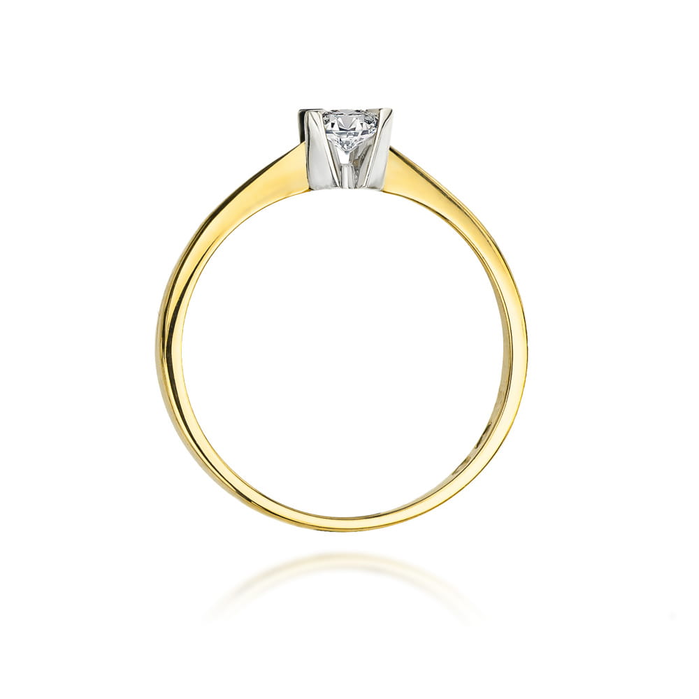 Prsteň W058 Diamant 0,12ct žlté zlato Au 585/1000 - 2