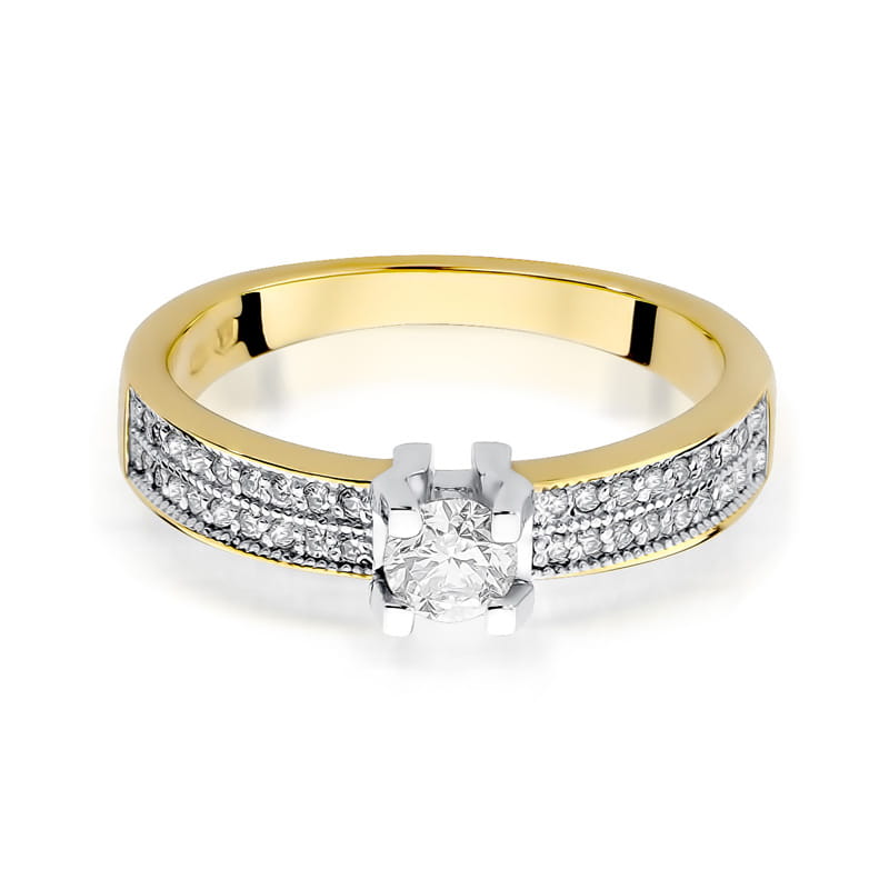 Prsteň W059 Diamant 0,30ct žlté zlato Au 585/1000 - 1