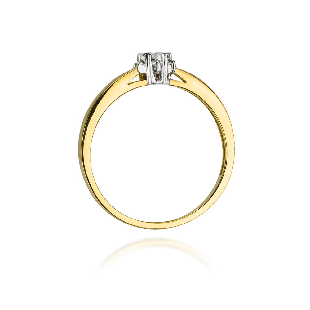 Prsteň W061 Diamant 0,10ct žlté zlato Au 585/1000 - 2