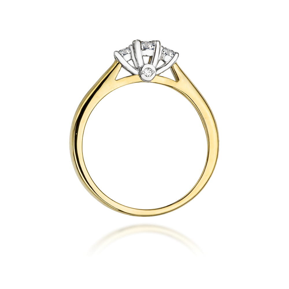 Prsteň W069 Diamant 0,10ct žlté zlato Au 585/1000 - 2