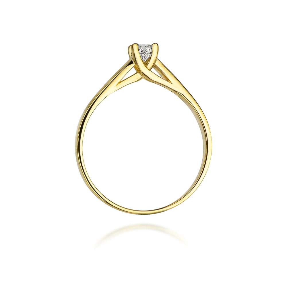 Prsteň W070 Diamant 0,10ct žlté zlato Au 585/1000 - 2