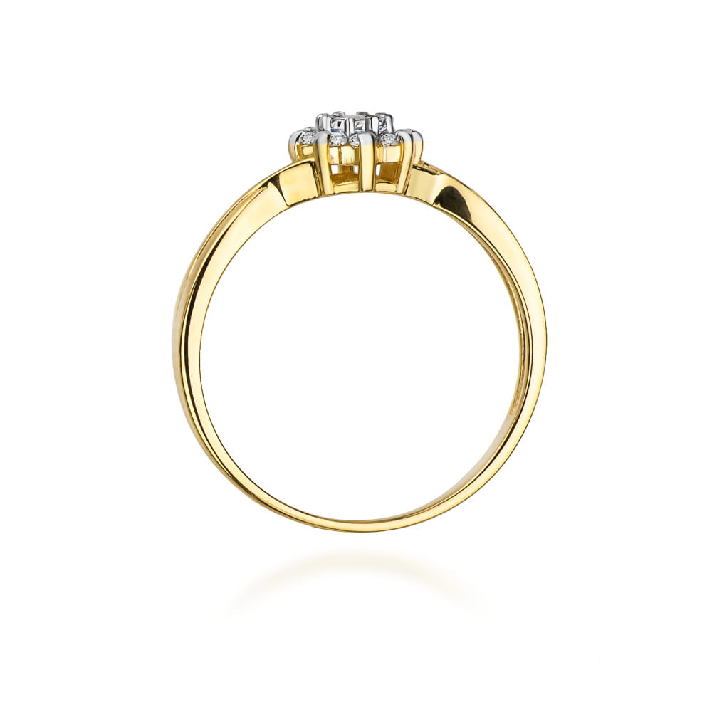 Prsteň W072 Diamant 0,10ct žlté zlato Au 585/1000 - 2