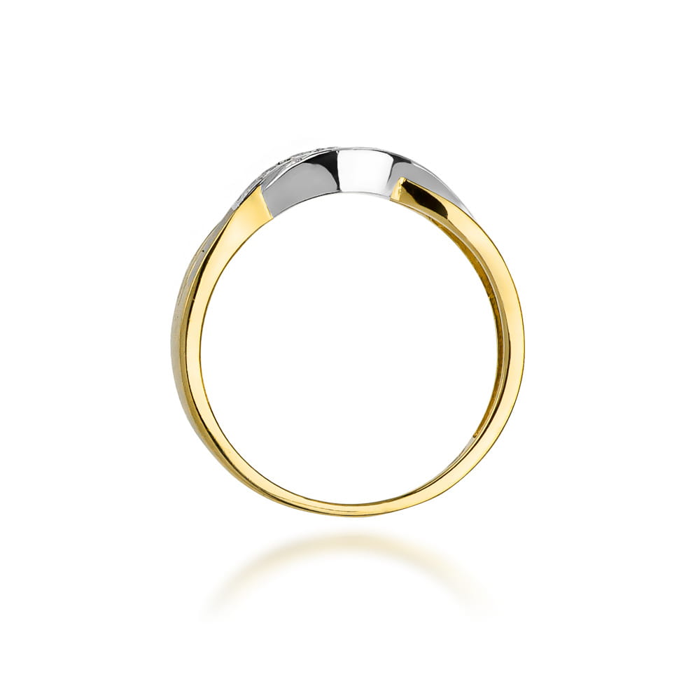 Prsteň W083 Diamant 0,05ct žlté zlato Au 585/1000 - 2