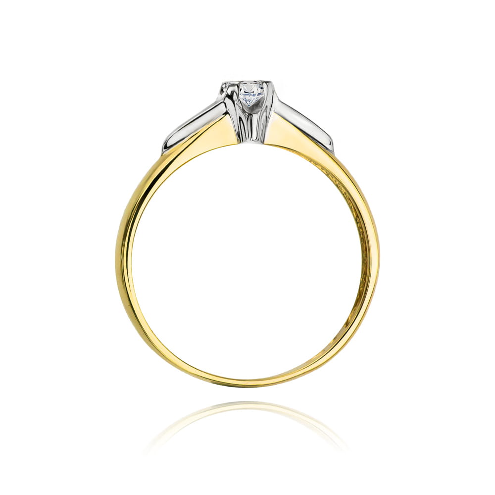 Prsteň W088 Diamant 0,10ct žlté zlato Au 585/1000 - 2