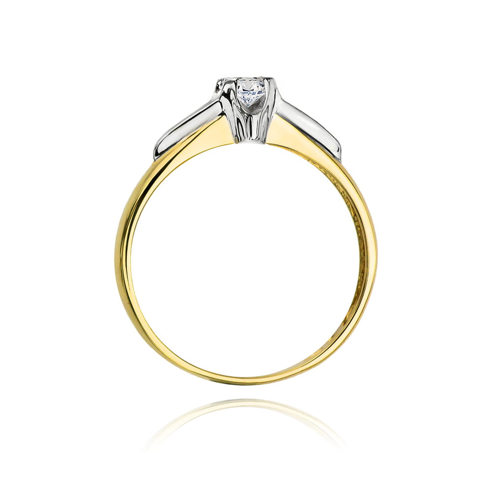 Prsteň W088 Diamant 0,12ct žlté zlato Au 585/1000 - 2