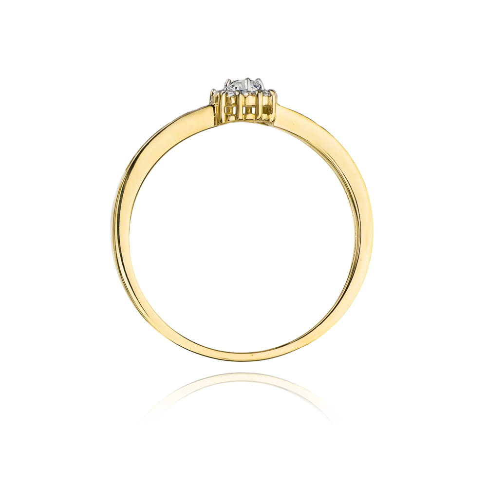 Prsteň W091 Diamant 0,02ct žlté zlato Au 585/1000 - 2