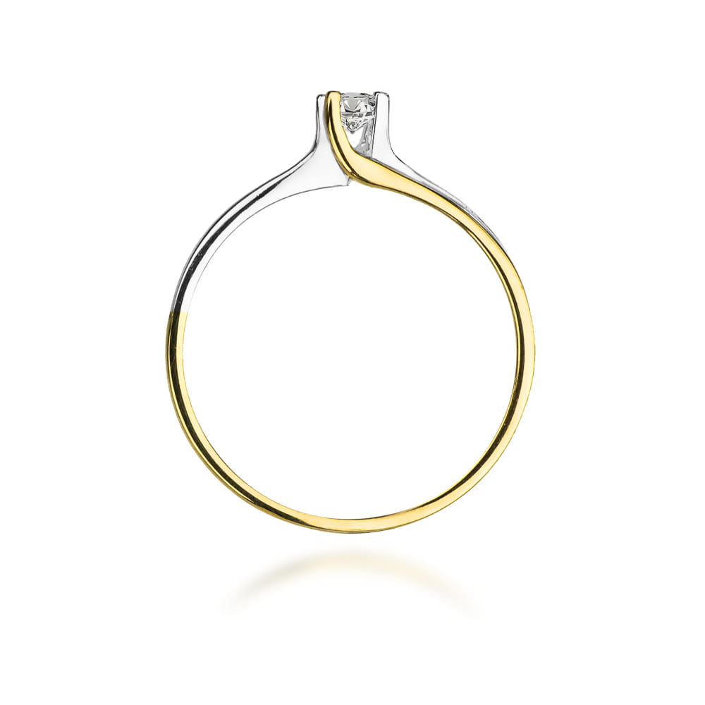 Prsteň W093 Diamant 0,08ct žlté zlato Au 585/1000 - 2