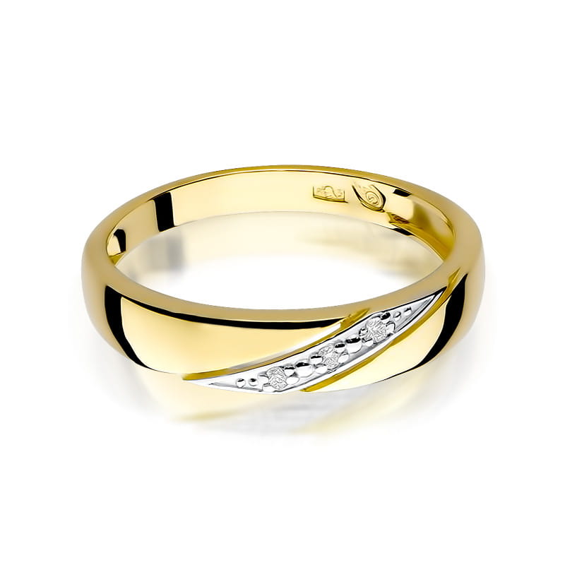 Prsteň W0118 s diamantmi, žlté zlato Au 585/1000 - 1