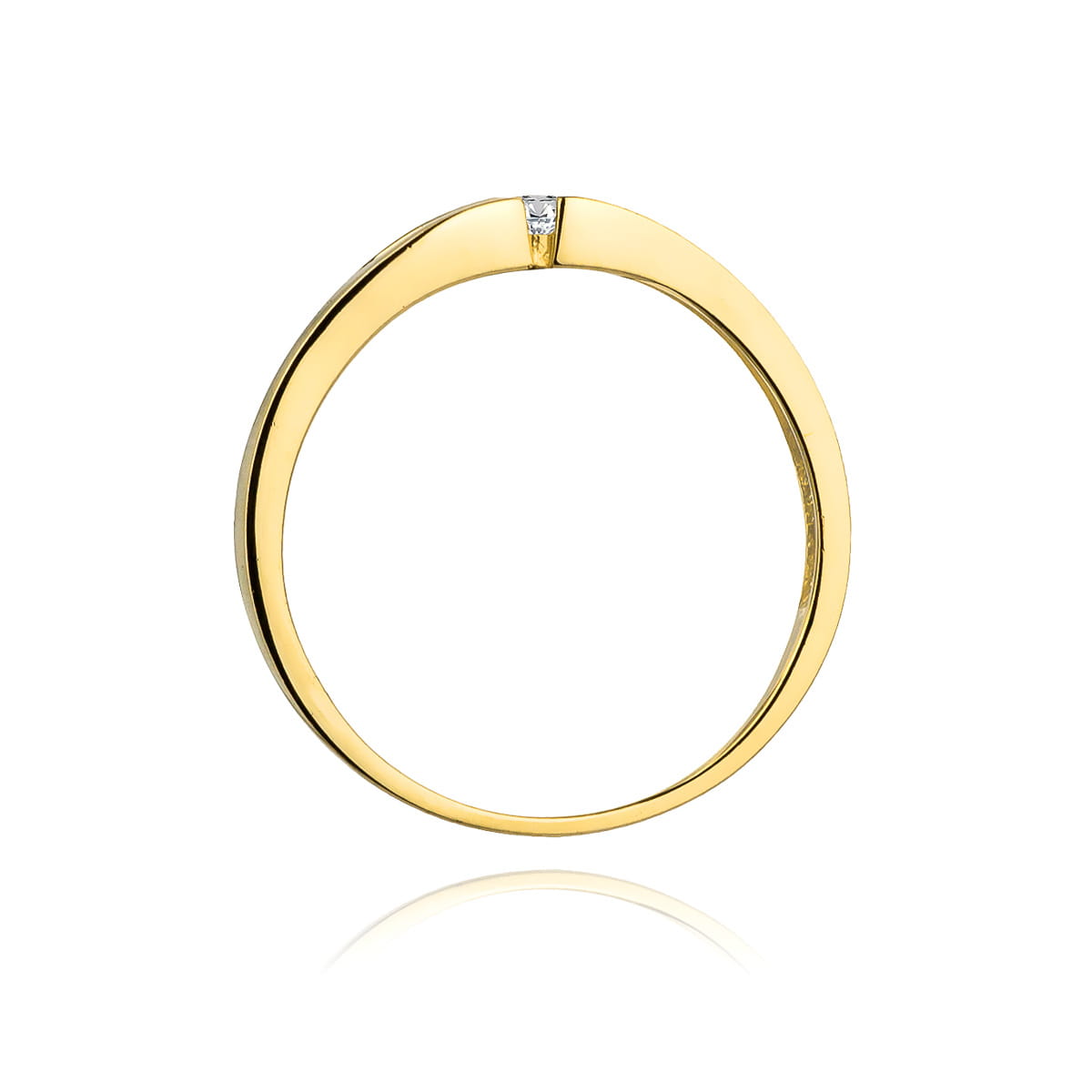 W125 Diamantový prsteň 0,08ct žlté zlato Au 585/1000 - 2