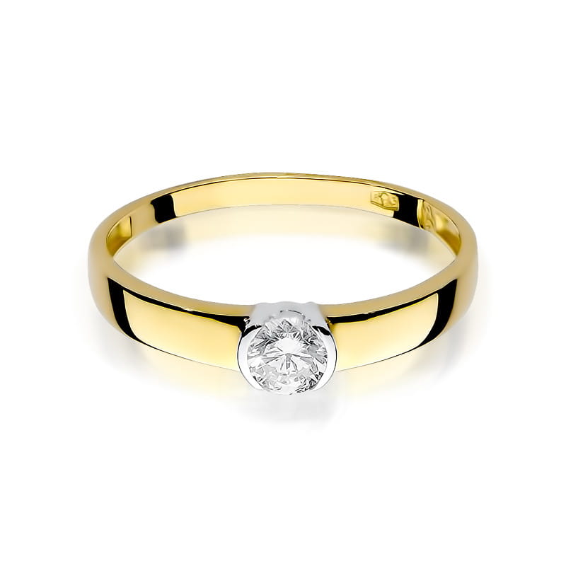 W138 Diamantový prsteň 0,25ct žlté zlato Au 585/1000 - 1