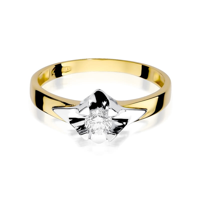W155 Diamantový prsteň 0,30ct žlté zlato Au 585/1000 - 1