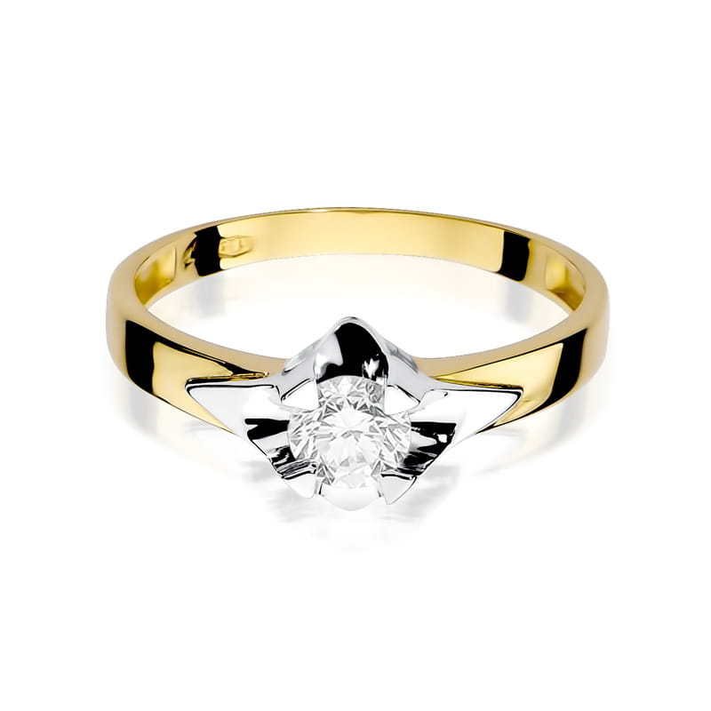 W155 Diamantový prsteň 0,50ct žlté zlato Au 585/1000 - 1
