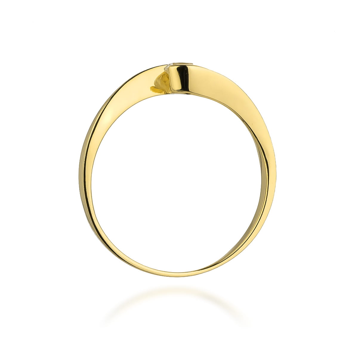 W160 Diamantový prsteň 0,13ct žlté zlato Au 585/1000 - 2