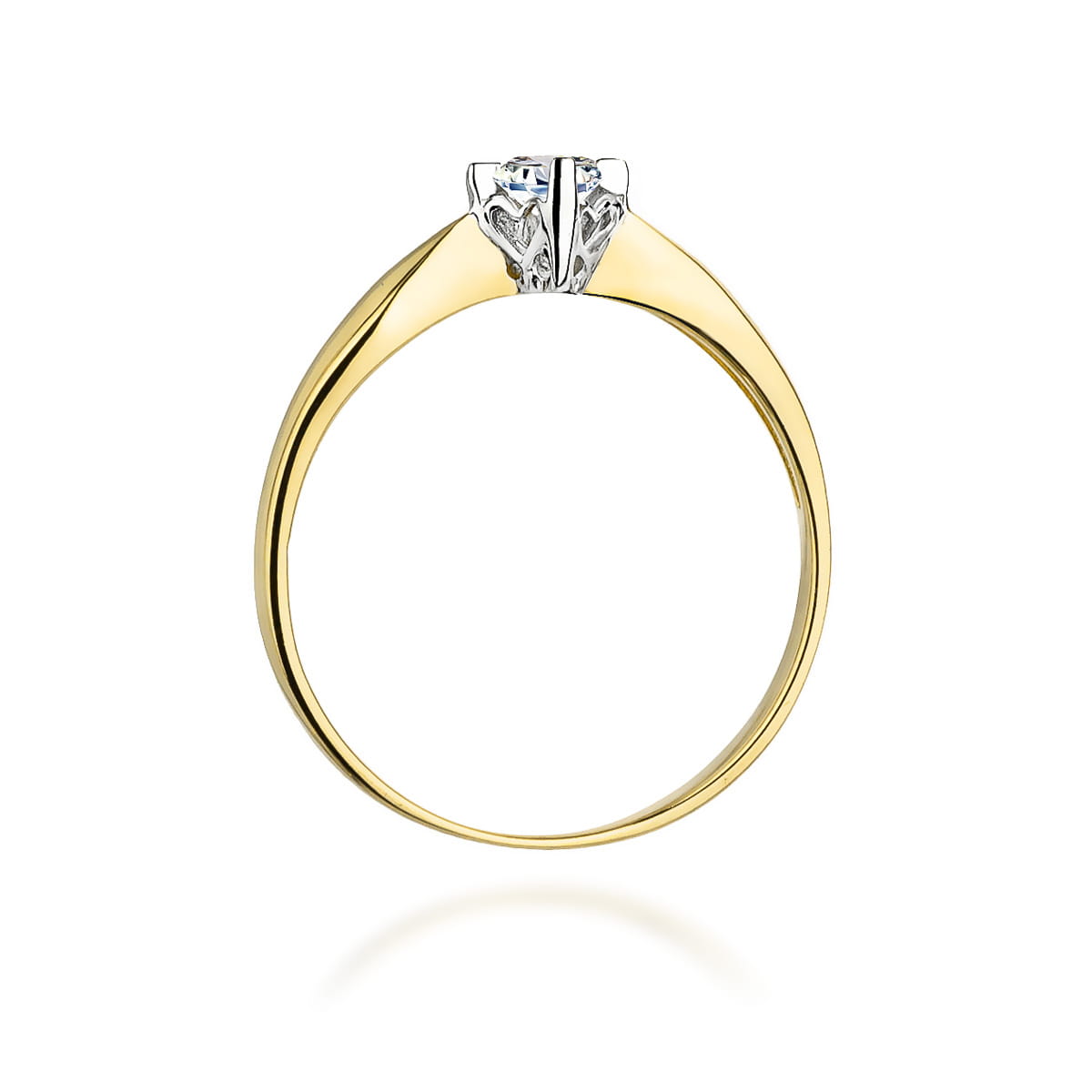 W171 Diamantový prsteň 0,12ct žlté zlato Au 585/1000 - 2