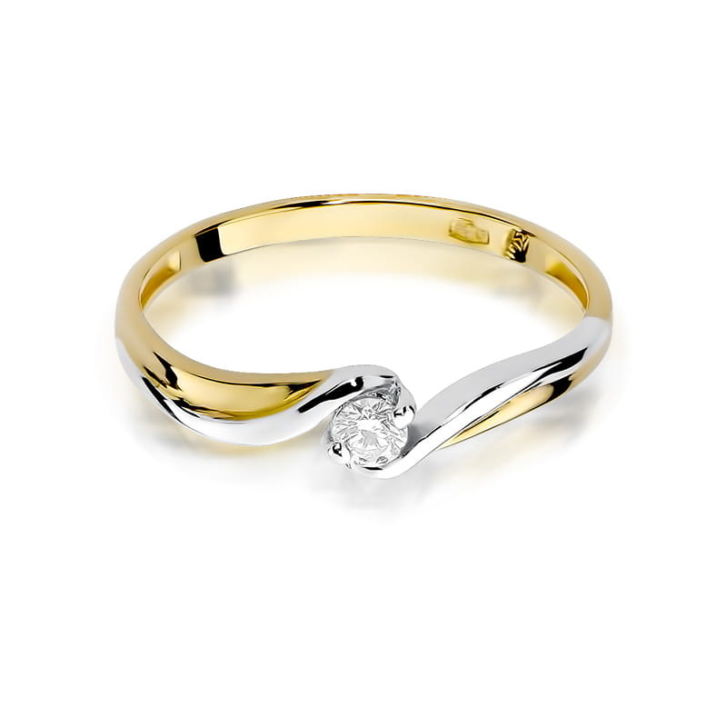 W211 Diamantový prsteň 0,10ct žlté zlato Au 585/1000 - 1