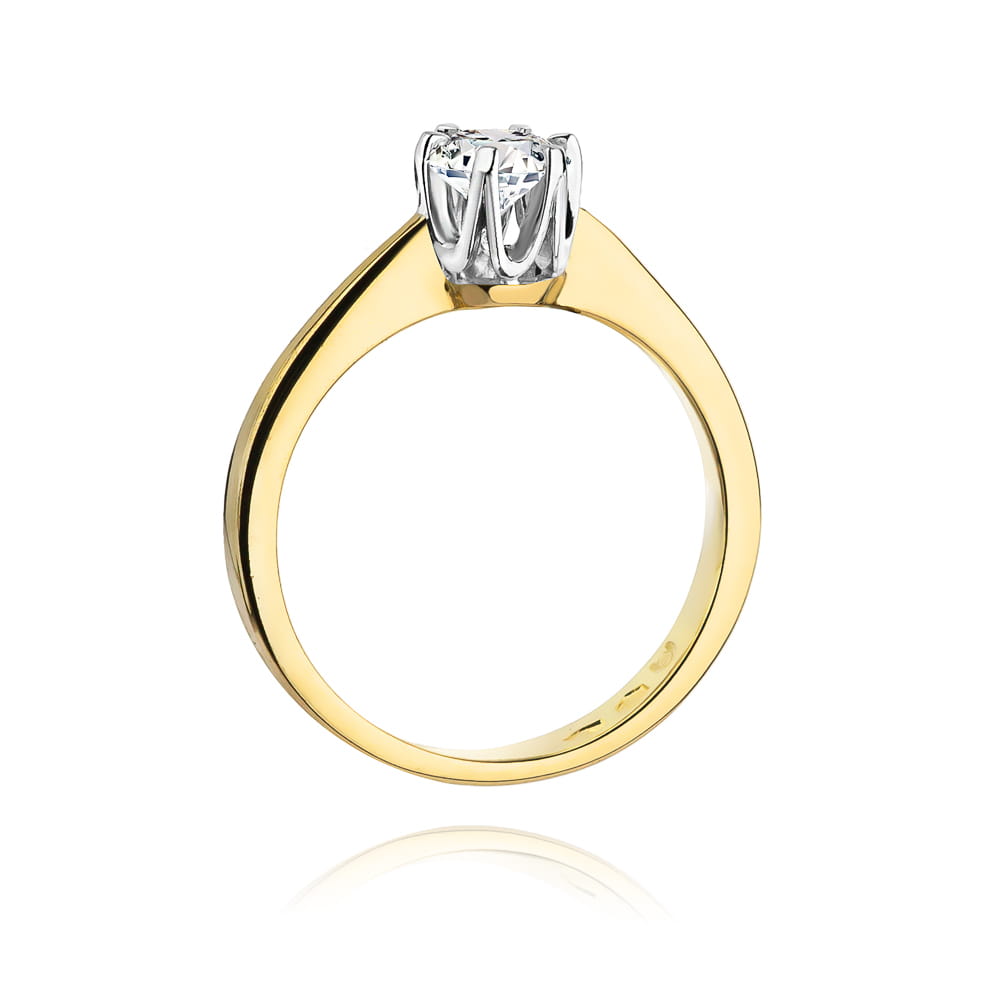 W220B Diamantový prsteň 0,30ct žlté zlato Au 585/1000 - 2