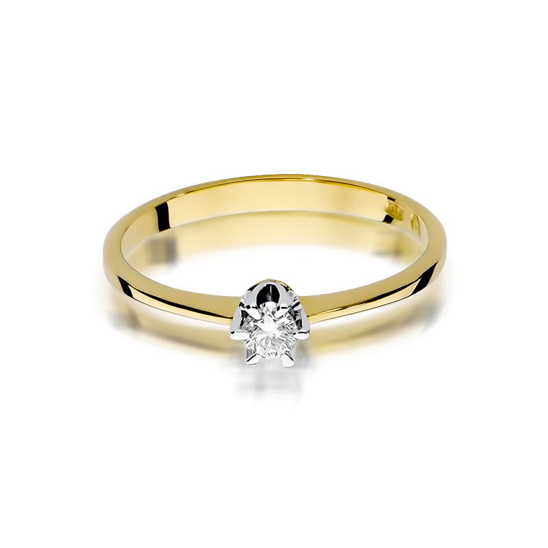W220 Diamantový prsteň 0,15ct žlté zlato Au 585/1000 - 1