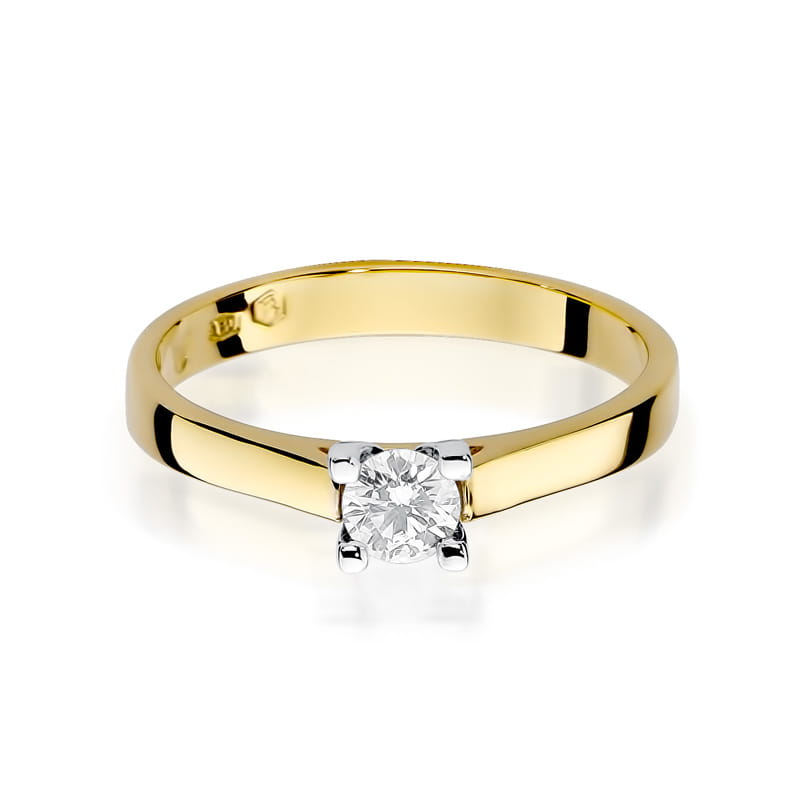 W221B Diamantový prsteň 0,25ct žlté zlato Au 585/1000 - 1