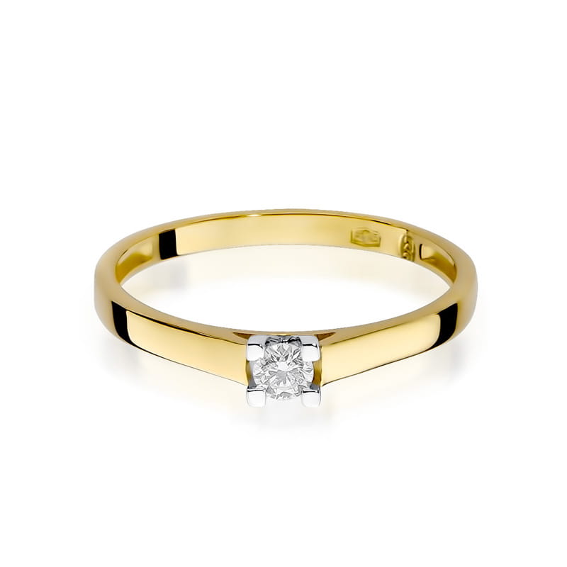 W221 Diamantový prsteň 0,12ct žlté zlato Au 585/1000 - 1