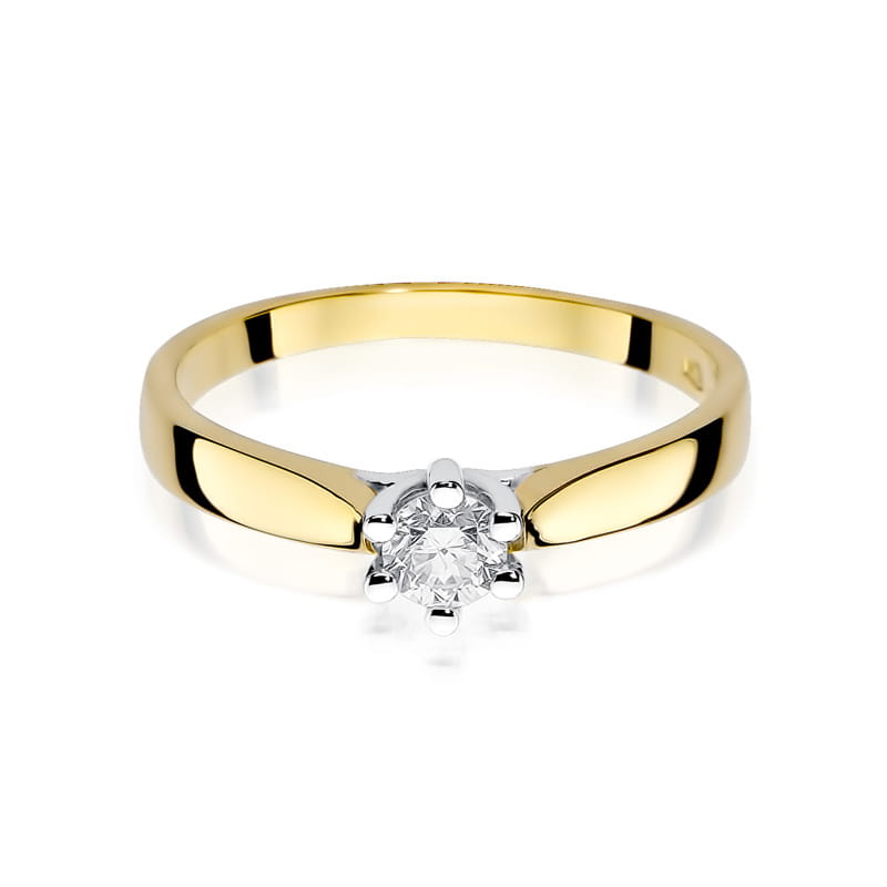 W222B Diamantový prsteň 0,25ct žlté zlato Au 585/1000 - 1