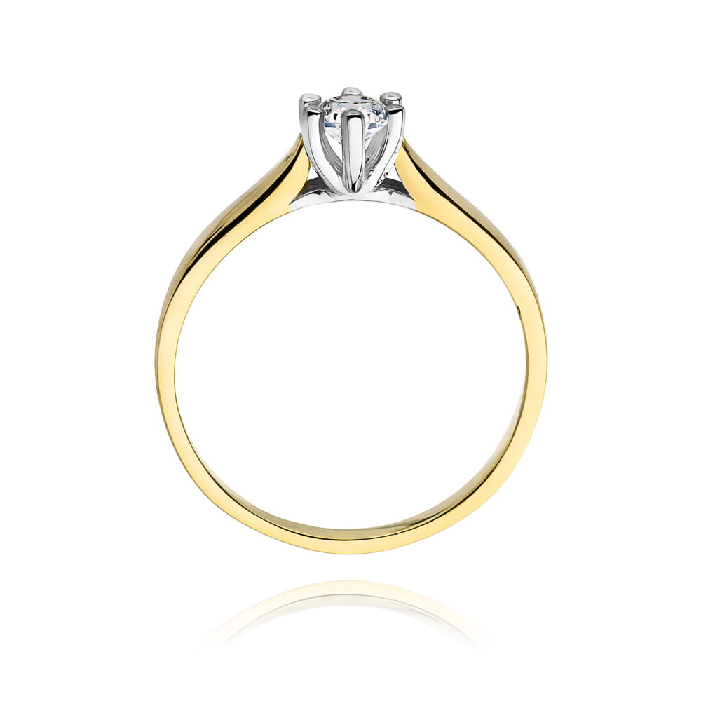 W222B Diamantový prsteň 0,25ct žlté zlato Au 585/1000 - 2