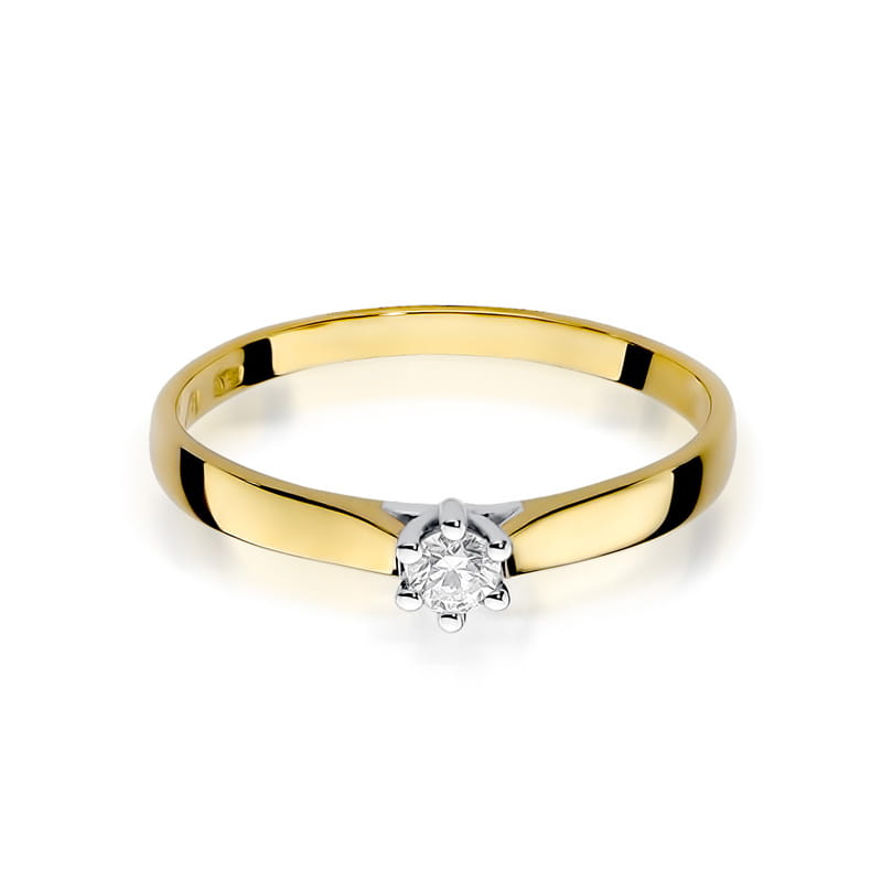 W222 Diamantový prsteň 0,10ct žlté zlato Au 585/1000 - 1