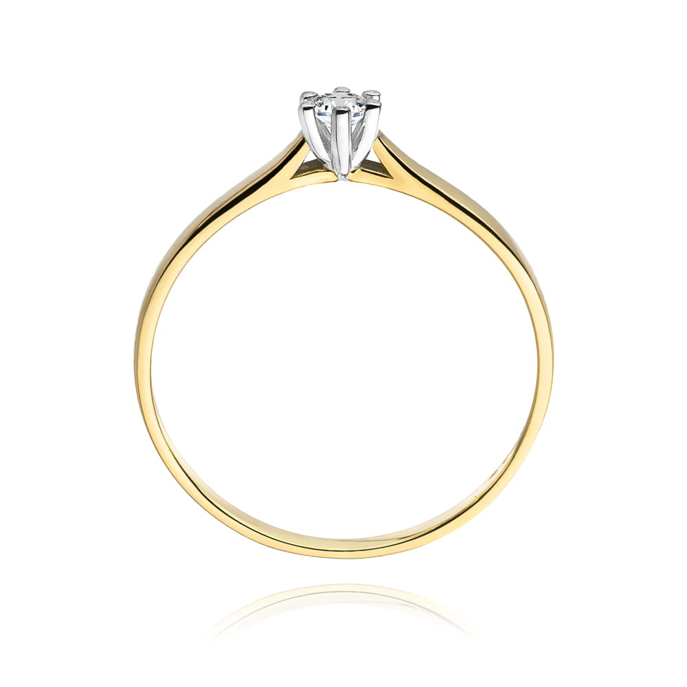 W222 Diamantový prsteň 0,10ct žlté zlato Au 585/1000 - 2