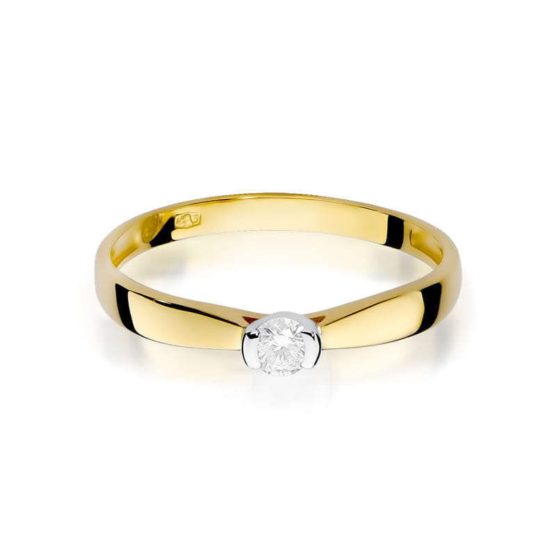 W223 Diamantový prsteň 0,10ct žlté zlato Au 585/1000 - 1