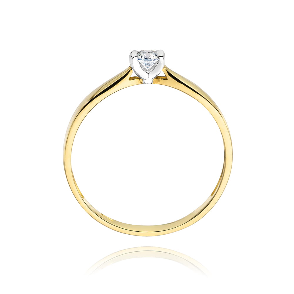 W223 Diamantový prsteň 0,10ct žlté zlato Au 585/1000 - 2