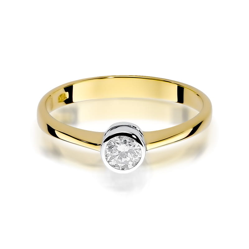 W224B Diamantový prsteň 0,25ct žlté zlato Au 585/1000 - 1