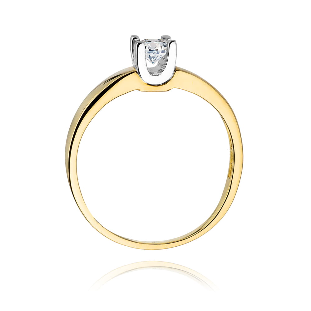 W225B Diamantový prsteň 0,30ct žlté zlato Au 585/1000 - 2