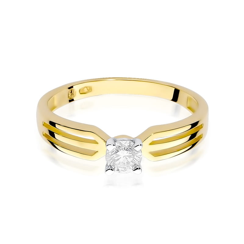 W226B Diamantový prsteň 0,25ct žlté zlato Au 585/1000 - 1