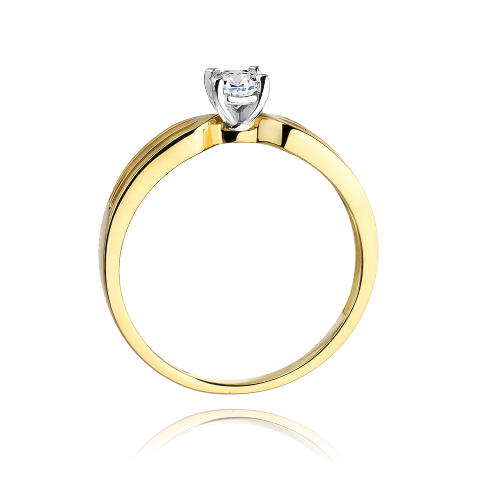 W226B Diamantový prsteň 0,25ct žlté zlato Au 585/1000 - 2