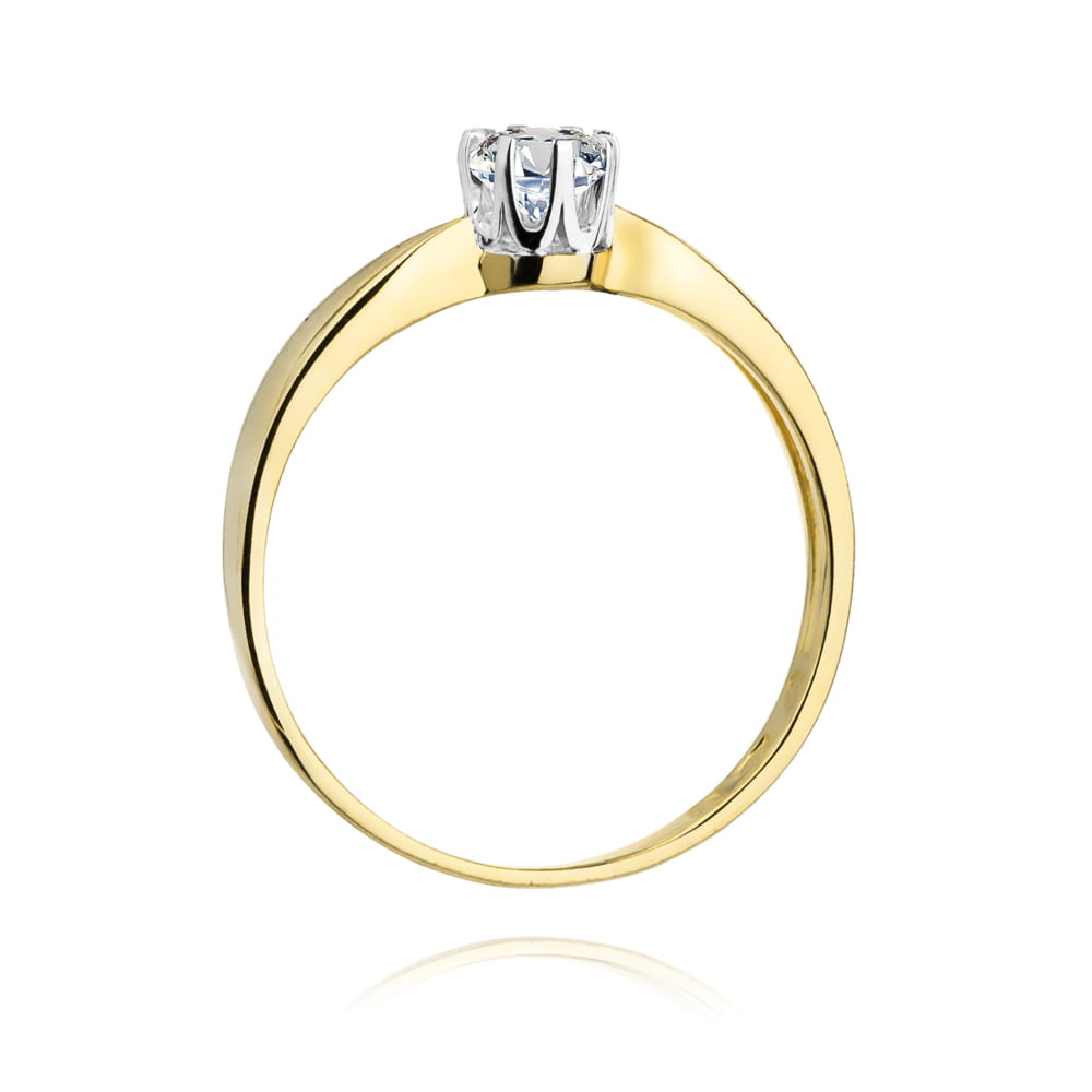 W228 Diamantový prsteň 0,25ct žlté zlato Au 585/1000 - 2