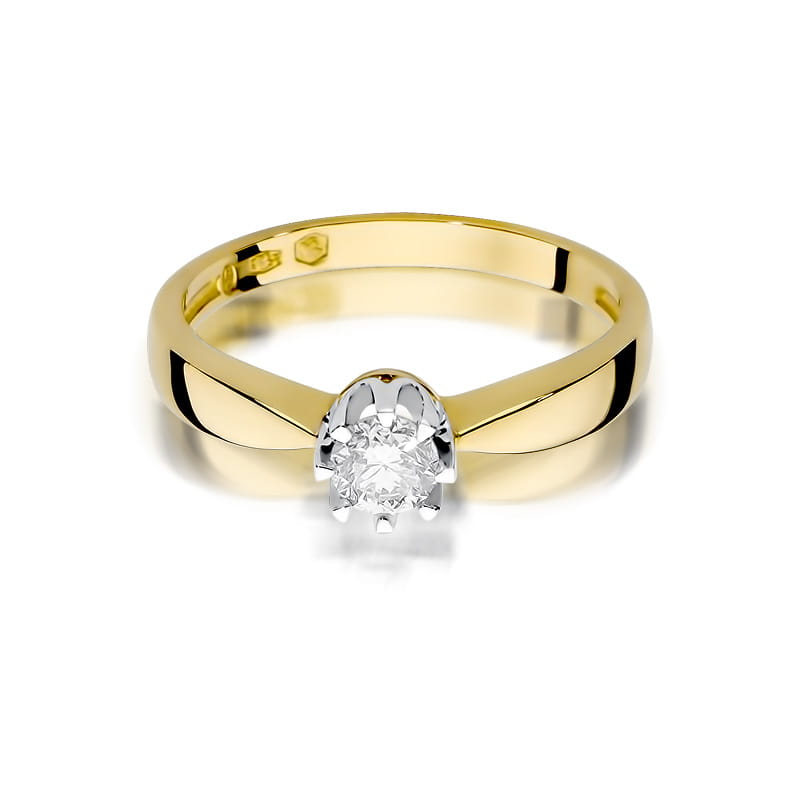W228 Diamantový prsteň 0,30ct žlté zlato Au 585/1000 - 1