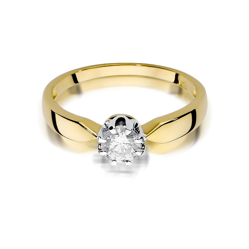 W228 Diamantový prsteň 0,40ct žlté zlato Au 585/1000 - 1