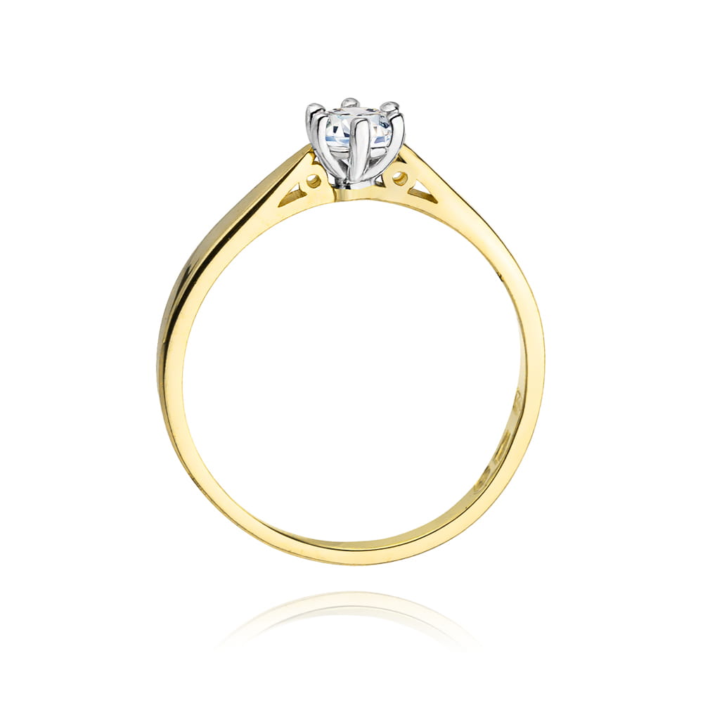 W229B Diamantový prsteň 0,30ct žlté zlato Au 585/1000 - 2