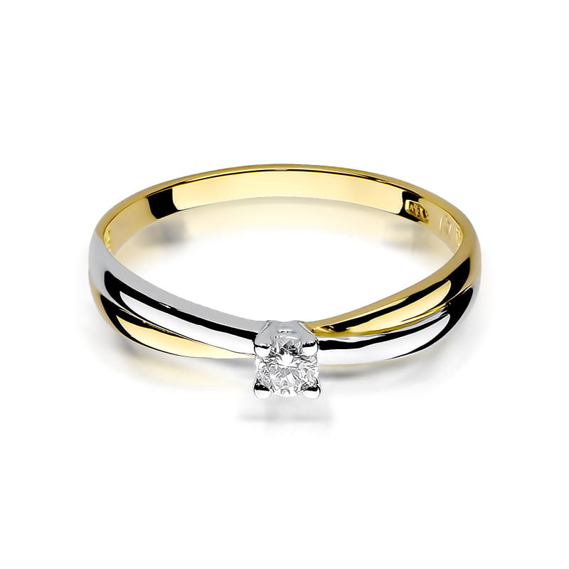 W230 Diamantový prsteň 0,08ct žlté zlato Au 585/1000 - 1