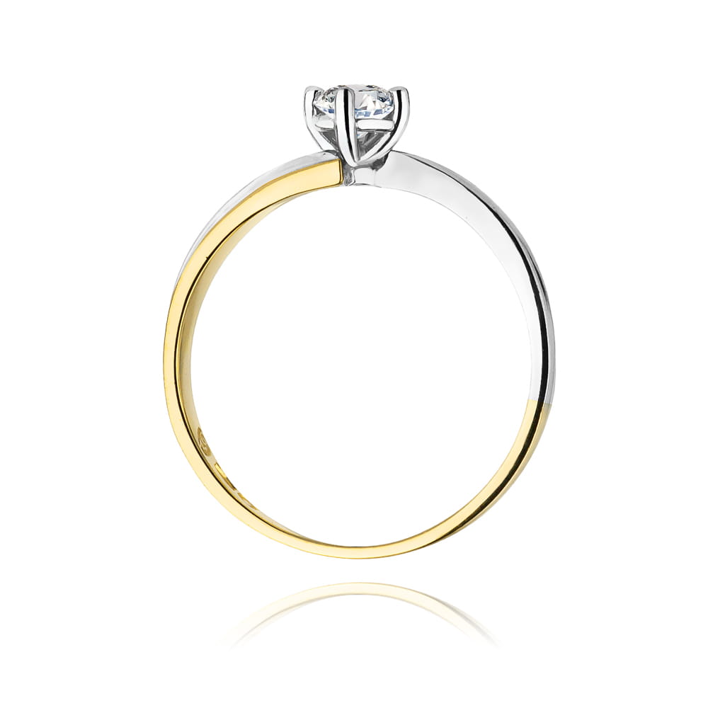 W231B Diamantový prsteň 0,25ct žlté zlato Au 585/1000 - 2