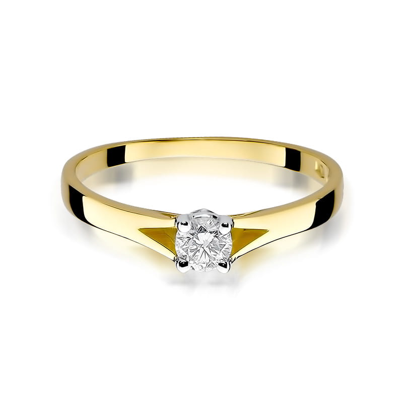 W240 Diamantový prsteň 0,20ct žlté zlato Au 585/1000 - 1