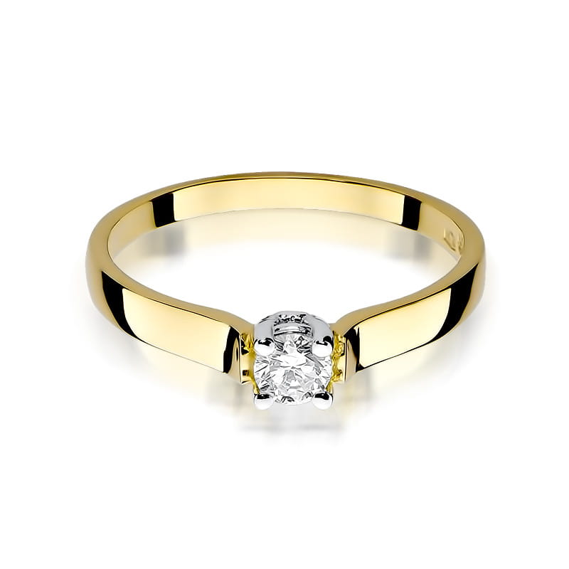 W244 Diamantový prsteň 0,20ct žlté zlato Au 585/1000 - 1